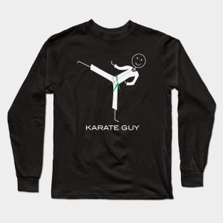 Funny Mens Green Belt Karate Long Sleeve T-Shirt